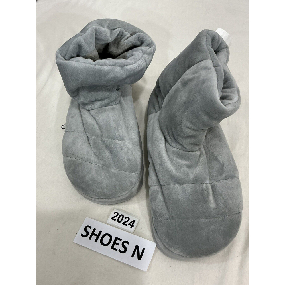 Womans Vibrating Shoe Slipper Massages And Vibrates Large Gray